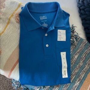 BRAND NEW Croft&Barrow Extra Soft Vibrant Blue Polo Shirt